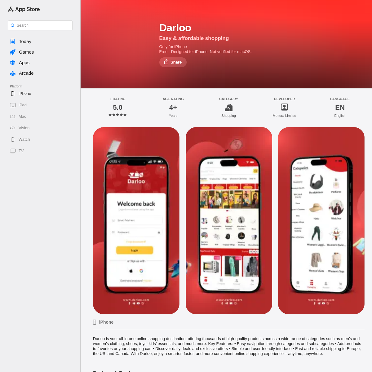 Darloo — Shopping App