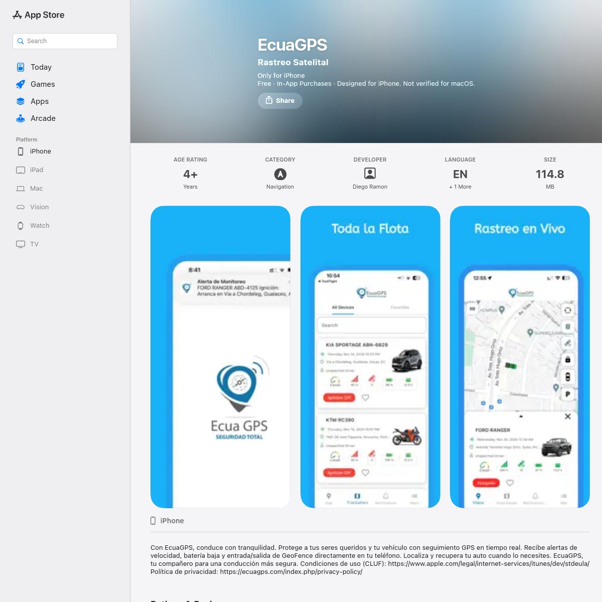 EcuaGPS — Vehicle Tracking App