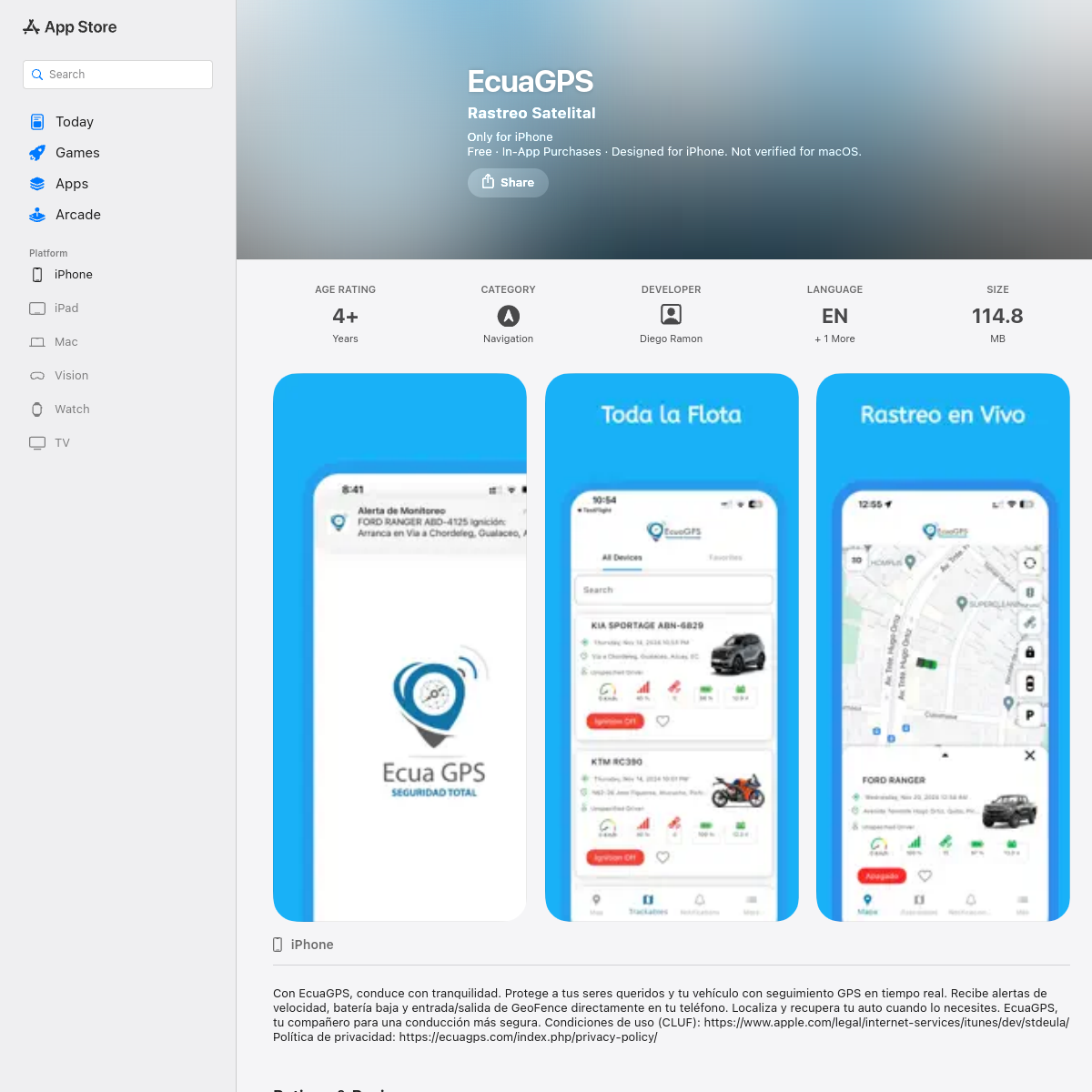 EcuaGPS — Vehicle Tracking App