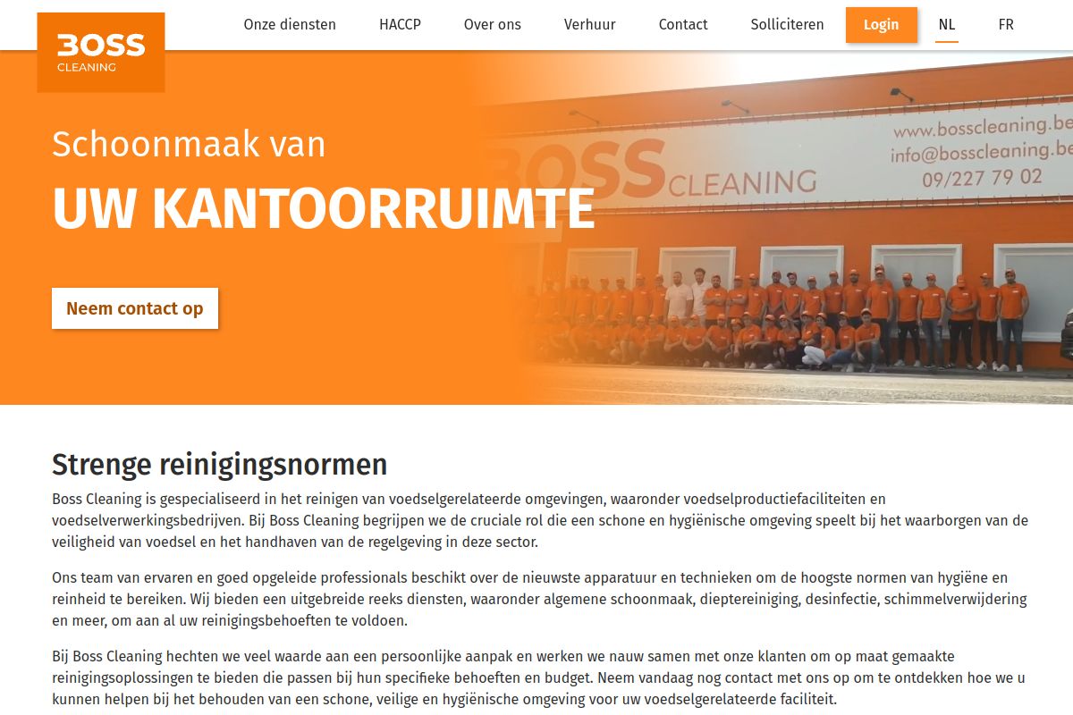 BOSS Cleaning — Client Management Platform screenshot