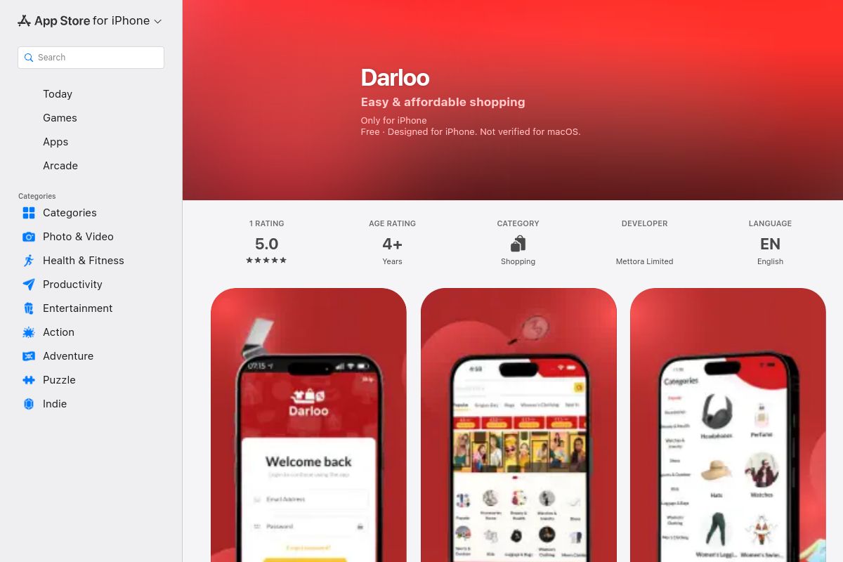 Darloo — Shopping App screenshot