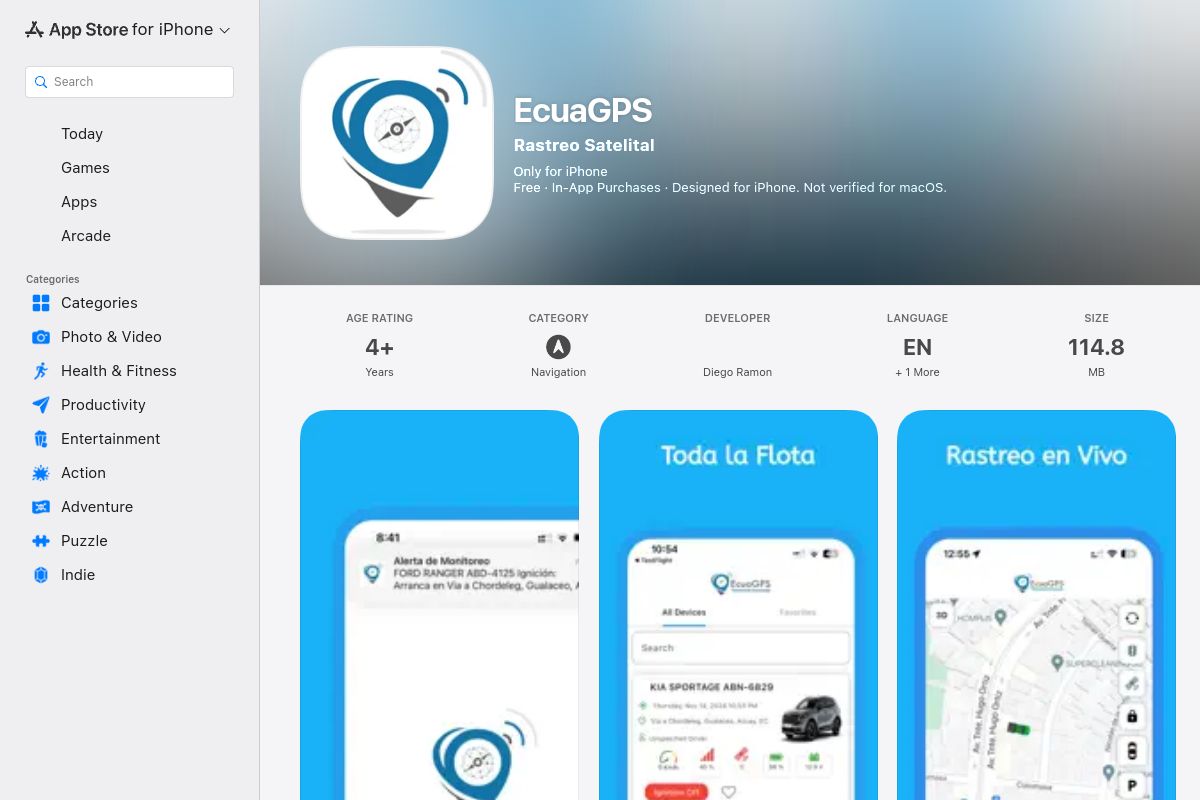 EcuaGPS — Vehicle Tracking App screenshot