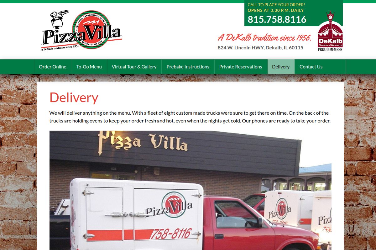 Pizza Villa — Restaurant Ordering Site screenshot