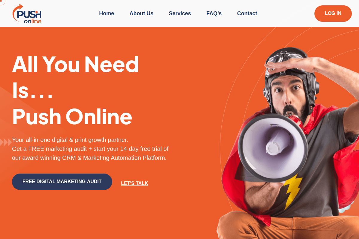 Push Online — Digital Marketing Site screenshot