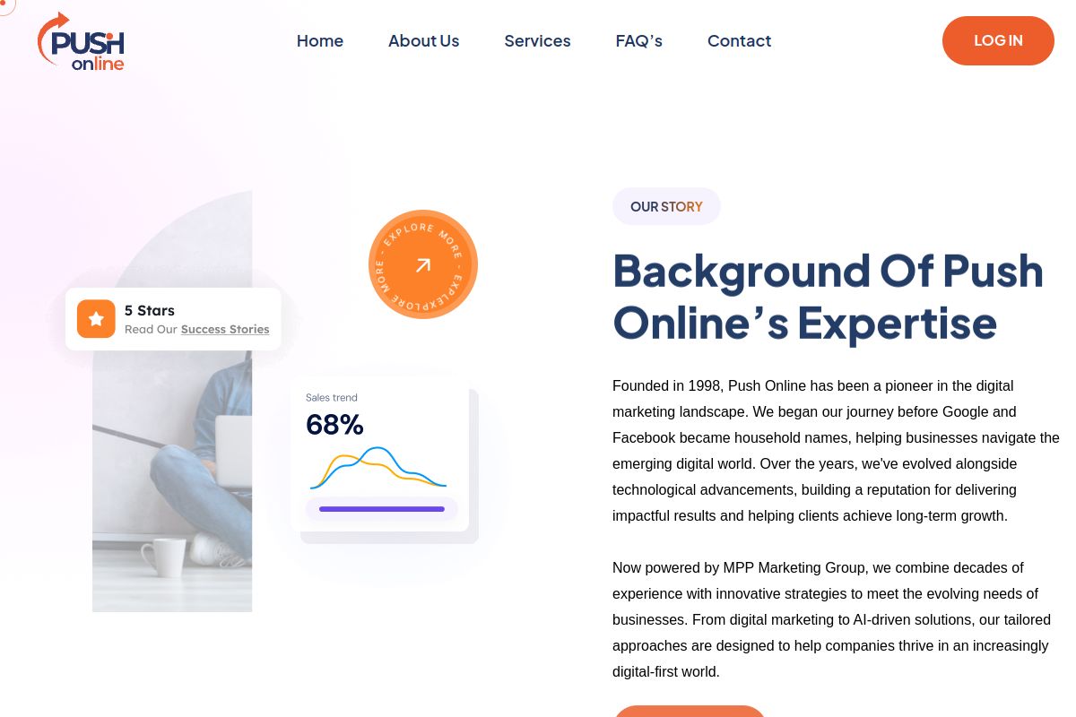 Push Online — Digital Marketing Site screenshot