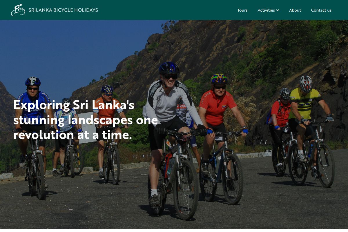 Sri Lanka Bicycle Holidays screenshot