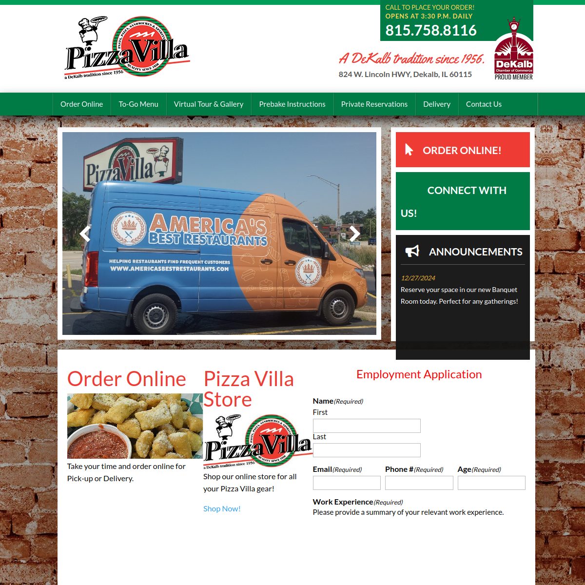 Pizza Villa — Restaurant Ordering Site