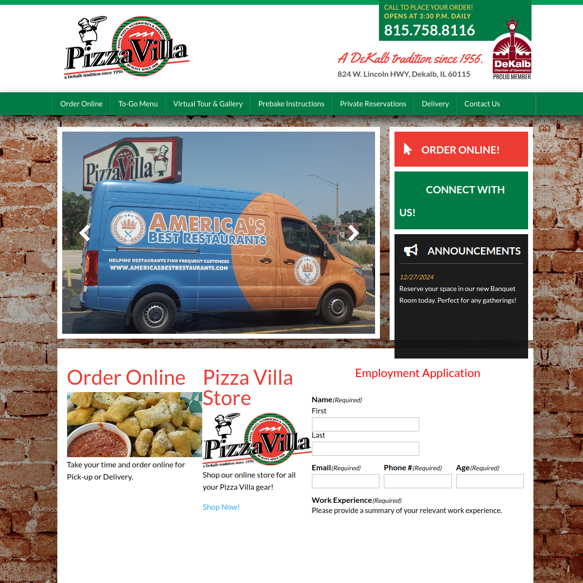 Pizza Villa — Restaurant Ordering Site