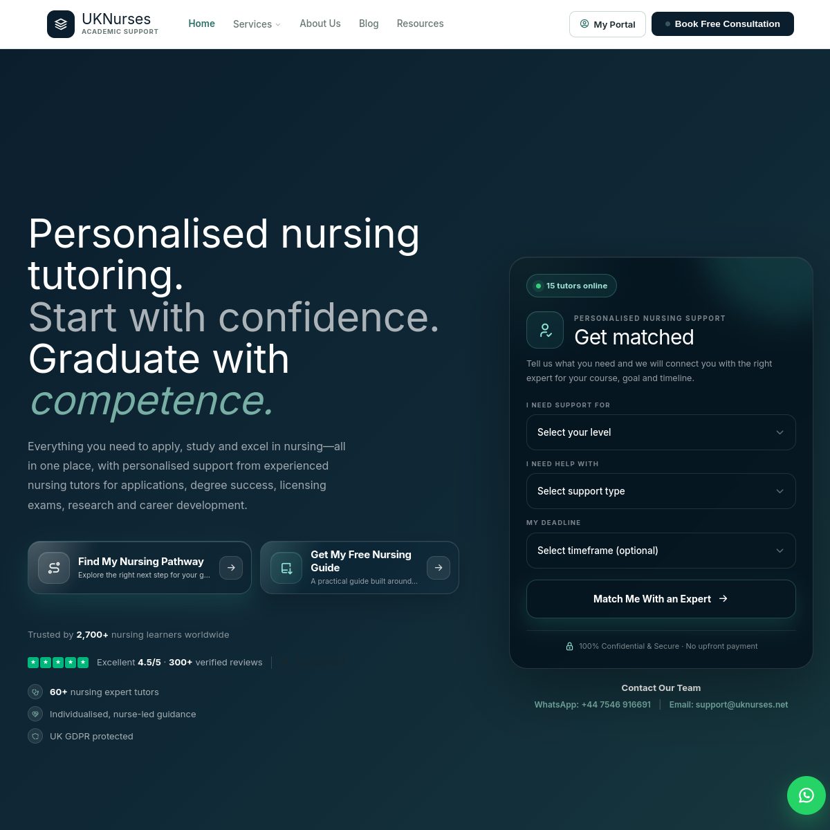 UK Nurses — Academic Support Platform