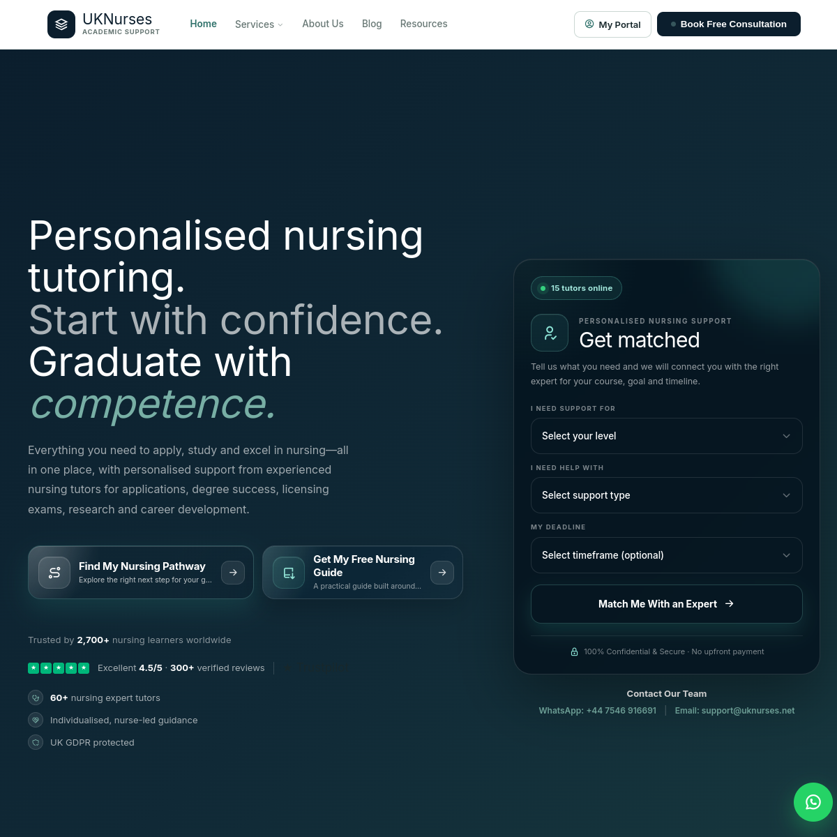 UK Nurses — Academic Support Platform